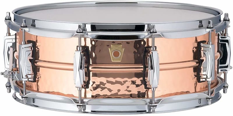 Ludwig Copper Phonic Hammered Snare Drum 14 x 5 in. Copper Finish with Imperial Lugs image 1