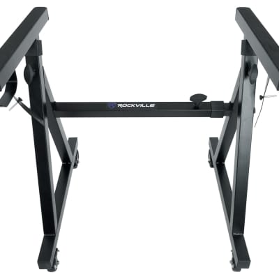 Rockville Z40W Z-Style Keyboard Stand+Wheels+Bag Fits Novation IMPULSE 49