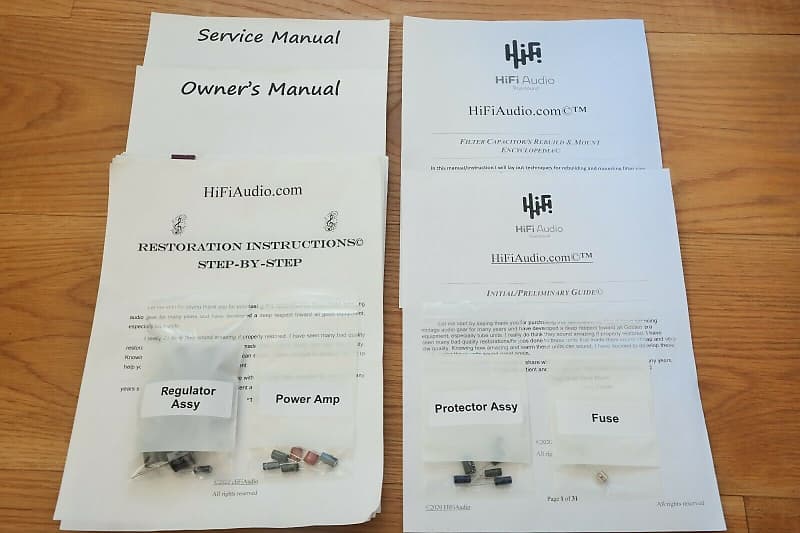 Nikko alpha 1 restoration kit filter capacitor repair rebuild fix  			