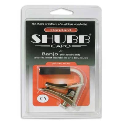 Shubb C5 Standard Banjo Capo, Polished Nickel image 3