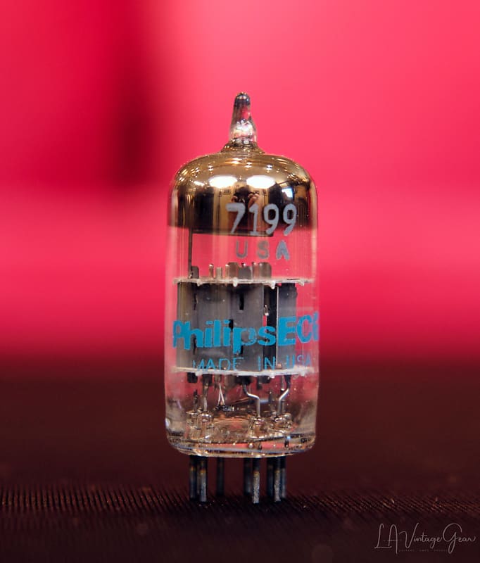 Vintage Philips ECG 7199 Vacuum Tube - Tests NOS ! Hot Rod Your Amp with  Vintage Tubes !