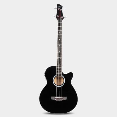Glarry GMB101 4 string Electric Acoustic Bass Guitar w/ 4-Band Equalizer EQ-7545R 2020s - Black image 17