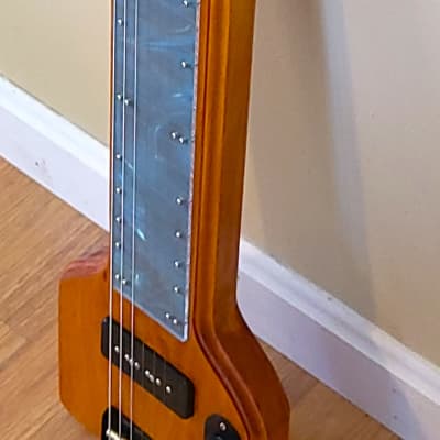 Custom Lap Steel Guitar - Solid Pine - Serial #219 - Blue Fingerboard 2023 image 7