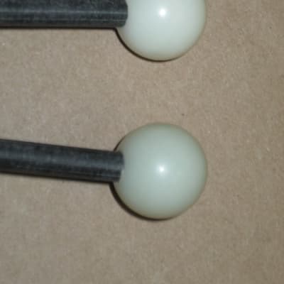 one (new old stock) pair Gambal Manufacturing GPN (UG13GPNXX) Bells, Xylophone Percussive Keyboard MALLETS, 1 inch White Hard Acrylic Ball Heads with Black Synthetic Shafts, with original packaging - from 1990s - early 2000s image 10