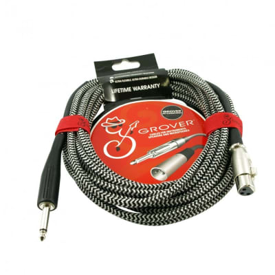 Grover GP425 Microphone Cable XLR Female to 1/4 Inch Male for sale