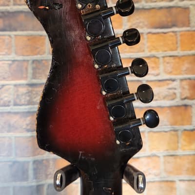 MIJ Teisco 3 Pick Up Electric Guitar Red Burst #1 New Frets image 3