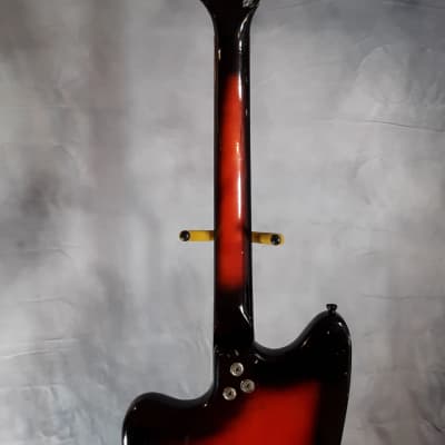 Harmony Holiday Model 1478, Rare & Vintage, Made in USA, Solid Body Electric Guitar 1965 Red Burst image 11