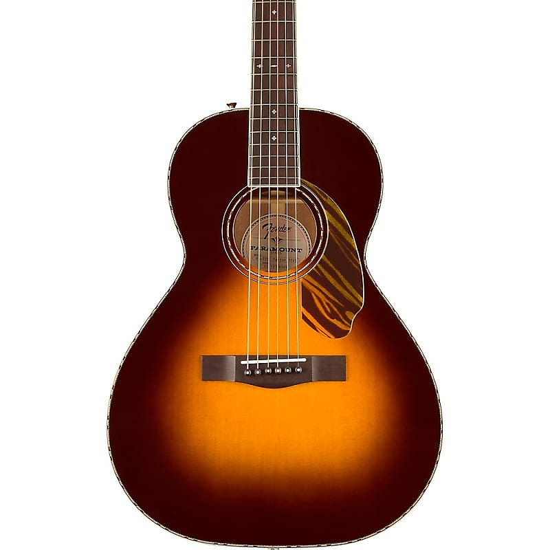 Fender Paramount PS-220E Parlor Acoustic-Electric Guitar Regular 3-Color Vintage Sunburst image 1