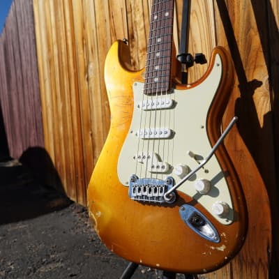 G&L USA CUSTOM SHOP Legacy - Yukon Gold Metallic Nitro Heavy Aged 6-String Electric Guitar w/ Tolex Custom Shop Case (2023) image 5