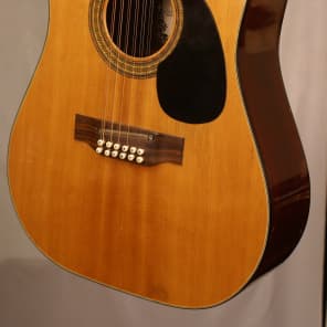 Vintage MADE IN JAPAN Alvarez 5021 12 string acoustic guitar with a nice hardshell case image 4