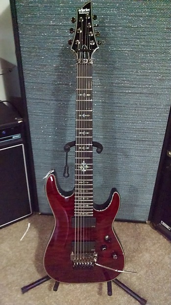 Schecter Diamond series Damien Elite 7 FR Crimson Red | Reverb