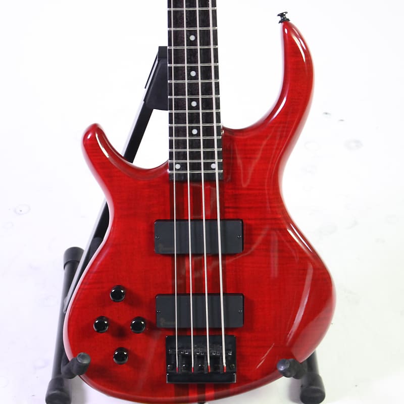 Used Tobias TOBY PRO 4 TRANS RED LEFTY Bass Guitars Red image 1