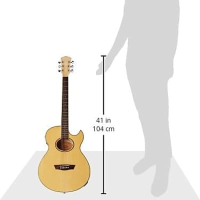 Washburn EA20 Festival Series Florentine Cutaway Flame Maple Top 6-String Acoustic-Electric Guitar image 8