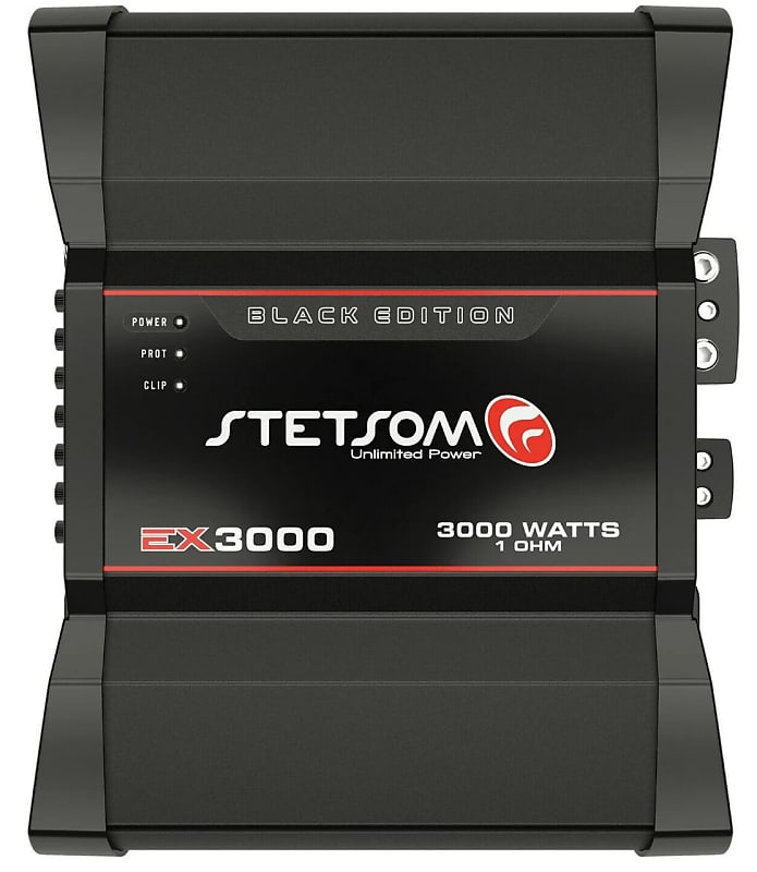 Stetsom EX 3000 Black 1Ohm Car Audio Digital Mono Amplifier Reverb