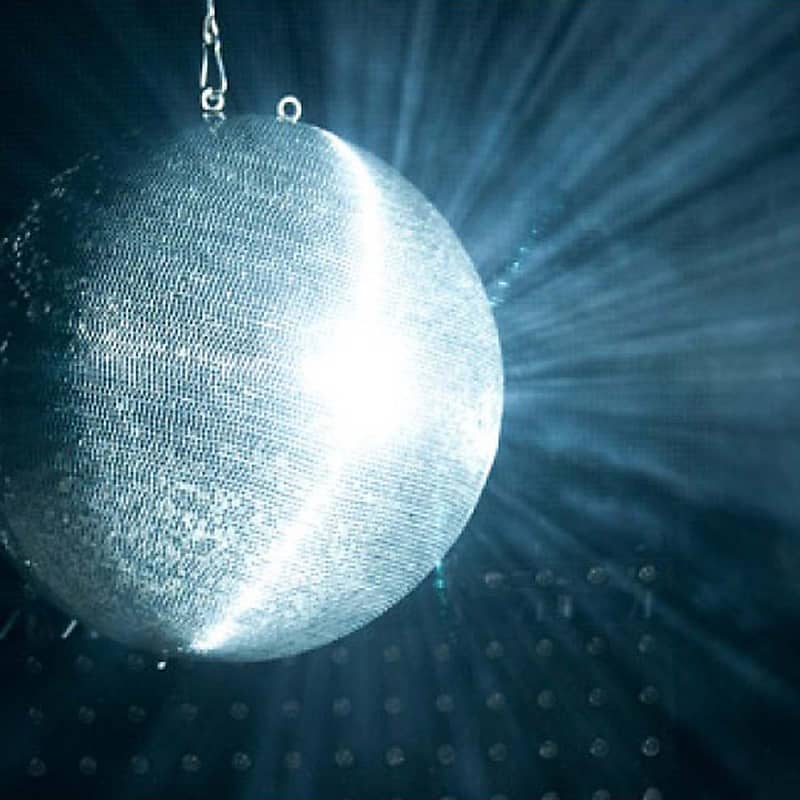 40 Large Glass Disco Dance Club Mirror Ball Fixture w LED Pin Spot Lights