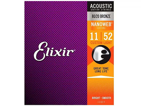 Elixir 11027 Nanoweb Custom Light Acoustic Bronze image 1