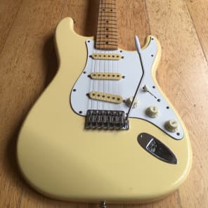 Fender 1980's FujiGen Stratocaster 1972 RI MIJ E-Serial 1984-87 Yellow White imagen 18