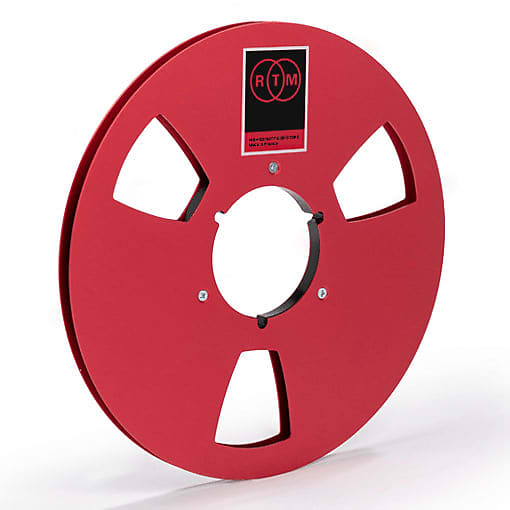 Recording The Masters 1/4 Nab Empty Metal Reel with Hinged Box - Red Metal