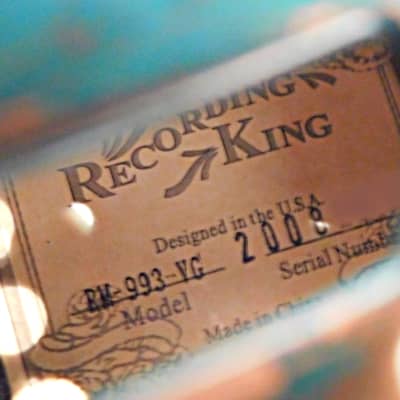 Recording King RM-993-VG Swamp Dog Parlor Resonator Guitar Distressed Vintage Green image 11