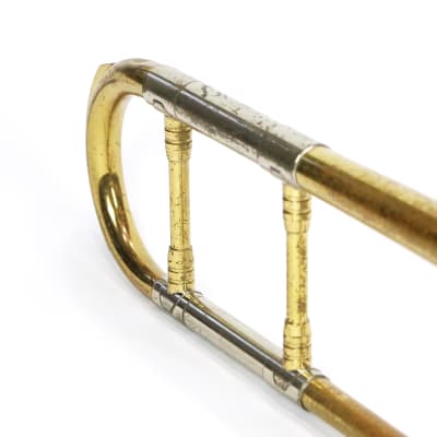 1960s Getzen Super Deluxe Tenor Trombone Brass Chrome Jazz Band Studio Stage Model Instrument Horn Made in USA Original Hard Shell Case (T178) image 8