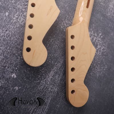 S Style Maple Gloss Neck Stainless Steel Frets, S-Style, 22 Medium Jumbo Jescar Frets, Electric Guitar Neck Part And Replacement Vintage image 9