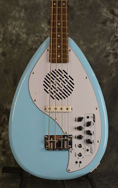 Vox Apache 1 Bass Sonic Blue Phantom 4 Short Scale Travel Deluxe Gigbag Strap FREE Shipping Reverb