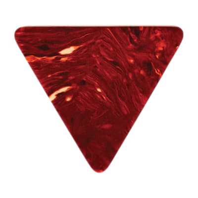 Celluloid Brown Tortoise Guitar Or Bass Pick - 0.96 mm Heavy Gauge - Premium Made In USA - 355 Large Triangle Shape - 6 Pack