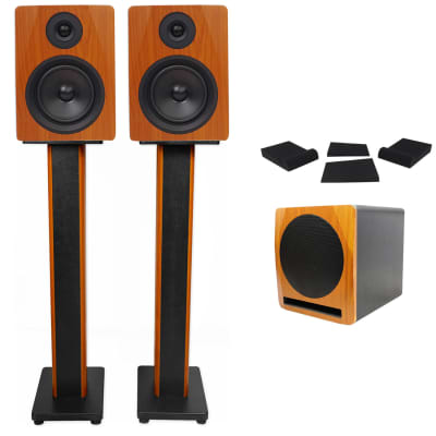  Rockville APM8W 8 2-Way 500W Active/Powered USB Studio Monitor  Speakers Pair, White : Video Games