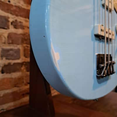 Mario Guitars Serpentine Bass w/ Gig Bag (2023 - Sonic Blue Relic) image 16