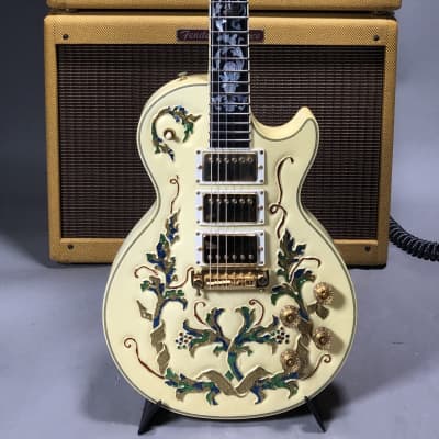 Gibson Les Paul Rare Custom Shop Original One Off Design "Glitter Girls" 1989 Pearl White image 1