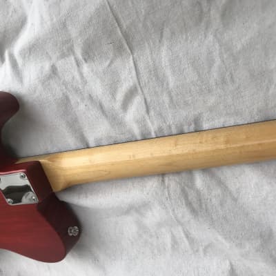 Slow Train Guitars Pinecaster partscaster with Cavalier Pickups and Warmoth neck Bell Buckle Red image 17