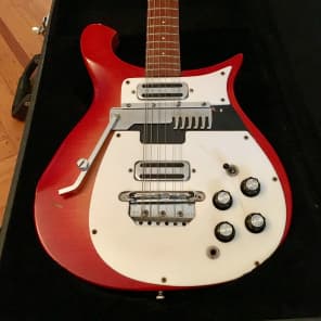 Rickenbacker 456-12 convertible 6/12 string electric guitar original vintage OHSC 1967 Fireglo image 4
