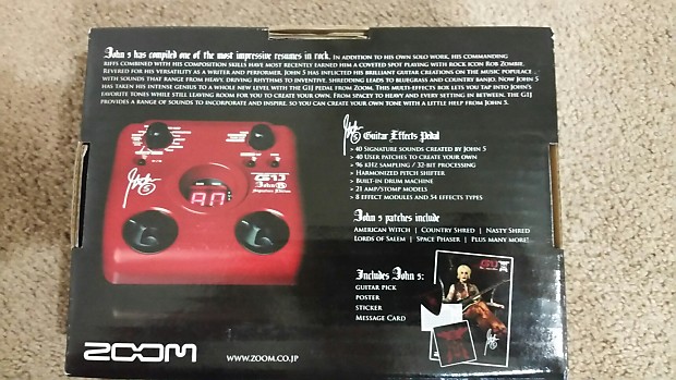 Zoom G1J John-5 Limited Edition Signature Multi-Effect Pedal