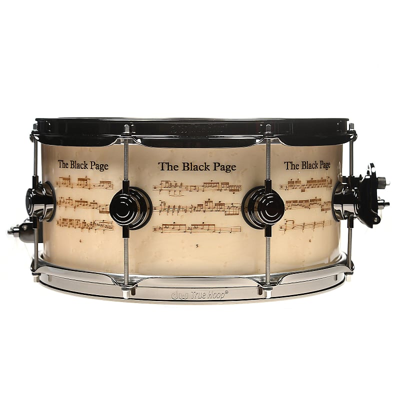 DW DREX6514SSN-FZ Collector's Series "The Black Page" Terry Bozzio Signature Icon 6.5x14" Snare Drum image 1