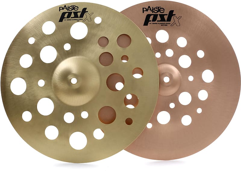 Paiste 14 inch PST X Swiss Flanger Stack Cymbal (3pack) Reverb