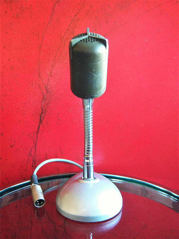 Vintage 1950's Altec 633A dynamic microphone "Salt Shaker" w period stand & cable High Z PROP # 2 image 1