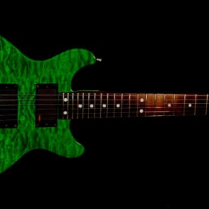 Spalding Guitar Technology Custom 2001 Green Flame.  Hand Built.  One Off. Orphaned. Rare. image 2