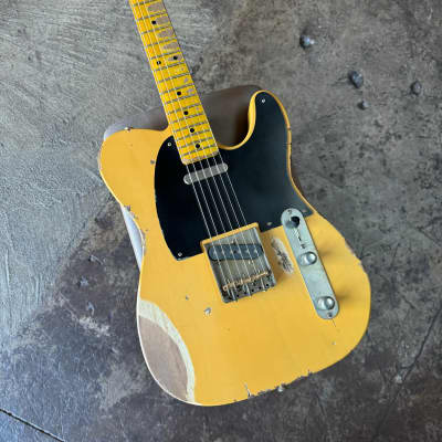 Nash T-52 Telecaster, Butterscotch Blonde with Heavy Aging for sale