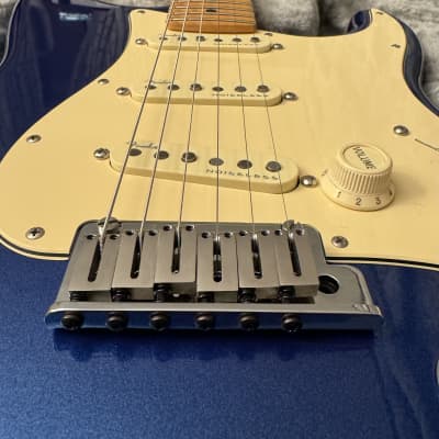2020 Fender American Ultra Stratocaster with Maple Fretboard Cobra Blue image 2