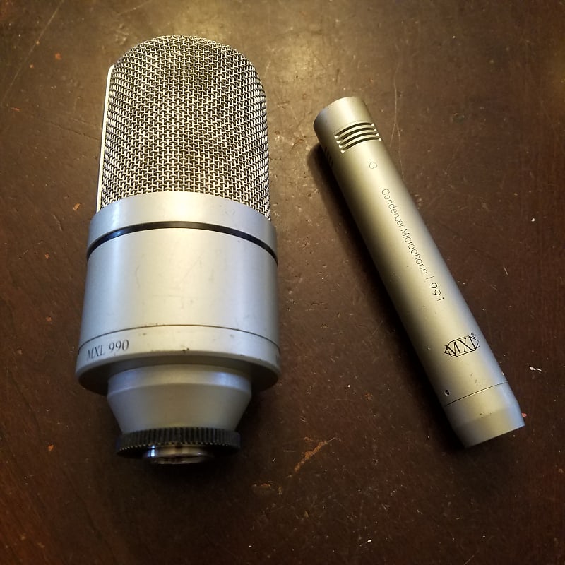 MXL 990 991 Set condenser mics large small 2000s - chrome image 1