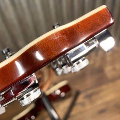 Reverend Limited Edition Roundhouse Semi Hollow Body Archtop Vintage Clear Natural Guitar #19 Blem image 5