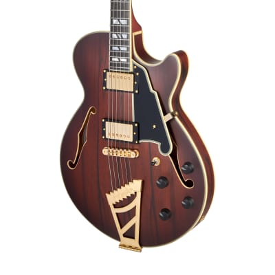 D'Angelico Deluxe Series SS Semi-Hollow Single Cutaway Electric Guitar Satin Brown Burst image 5