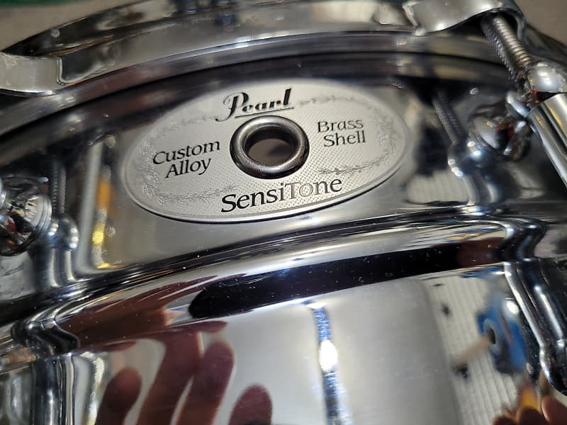 PEARL SENSITONE CUSTOM Alloy Brass Vintage Snare Drum 14x5.5 Die Cast Hoop  £150.00 - PicClick UK