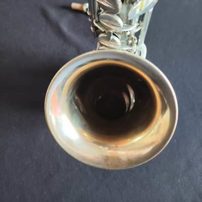 CONN TRANNY 6M 256xxx Alto Sax SILVER GOLDEN BELL, SOUNDS GREAT ALL ORIGINAL image 3