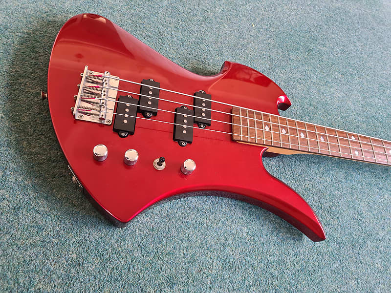 BC Rich Mockingbird 360 JE Bass 2001 - Japanese Edition - Red Metallic |  Reverb