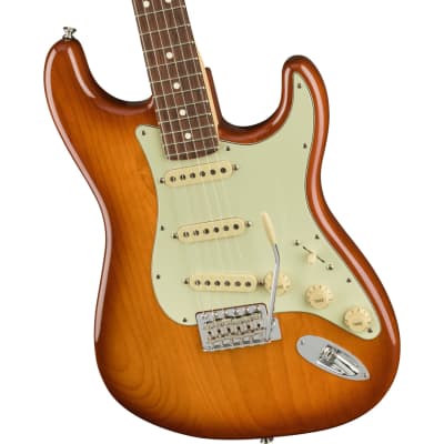 American Performer Stratocaster, Honey Burst, RW FB image 2