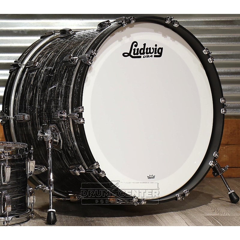 Ludwig Classic Maple Vintage Black Oyster 22x14 Bass Drum | Reverb