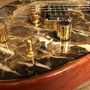 Insane Zerberus Nemesis with real Black & Gold Marble top customshop guitar #1BG001 Bild 1
