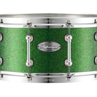 Pearl Music City Custom Reference Pure 13"x6.5" Snare Drum GREEN GLASS RFP1365S/C446 image 1