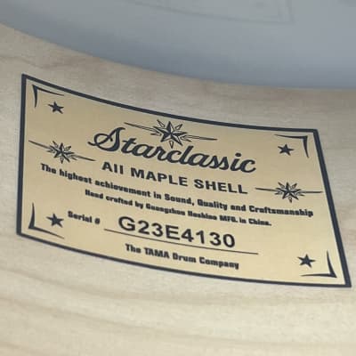 Tama Starclassic Maple 6.5x14" Snare Drum in Natural Pacific Walnut Burst image 7